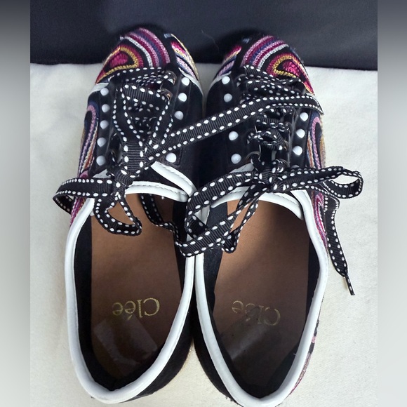 Clée‎ Colorful Platform Sneakers Womens 8 Multicolor Boho Spring Hippie - Picture 6 of 11
